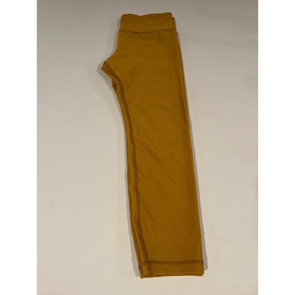 High-Waisted Athleta Mustard Yellow Athletic Leggings For Women - Picture 3 of 7